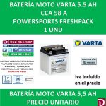 BATERIA MOTO 5.5 AH 12N5.5A-3B