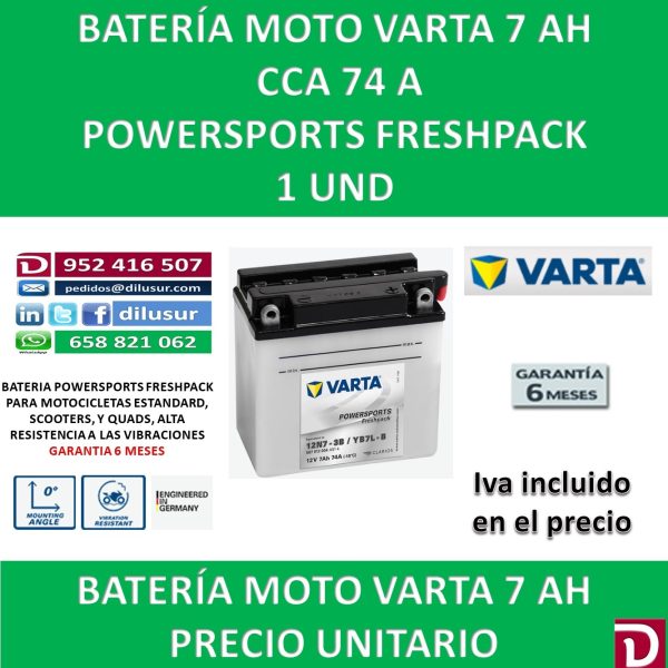 BATERIA MOTO 7 AH YB7L-B 12N7-3B