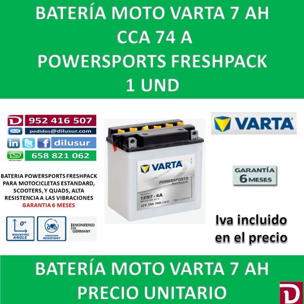 BATERIA MOTO 7 AH 12N7-4A
