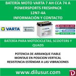 BATERIA MOTO 7 AH 12N7-4A