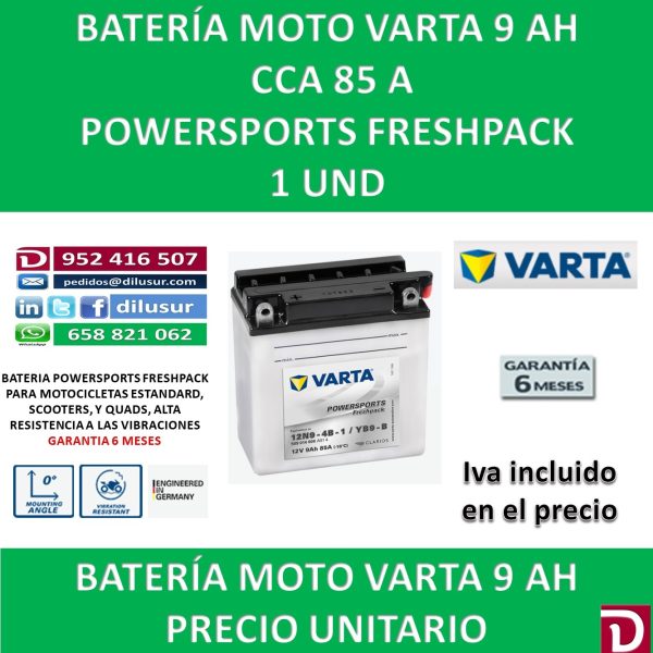 BATERIA MOTO 9 AH 12N9-4B-1 YB9-B