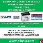 BATERIA MOTO 9 AH 12N9-3B YB9L-B