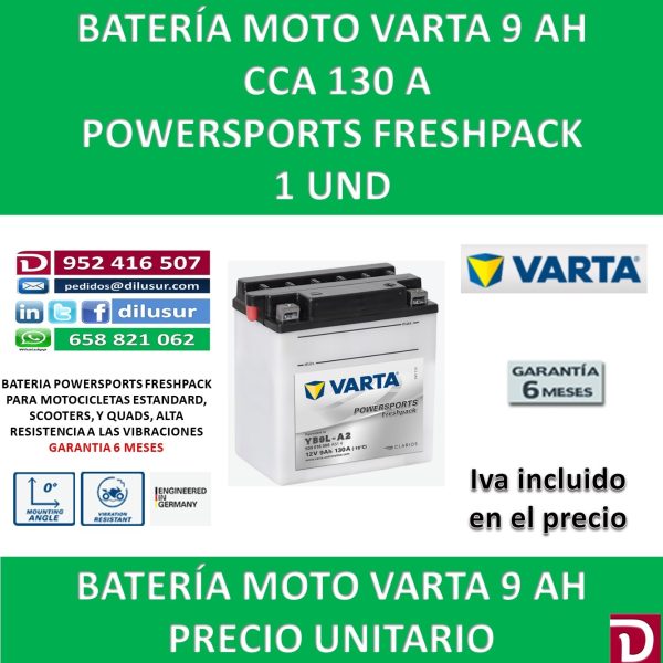 BATERIA MOTO 9 AH YB9L-A2 CBL-A2