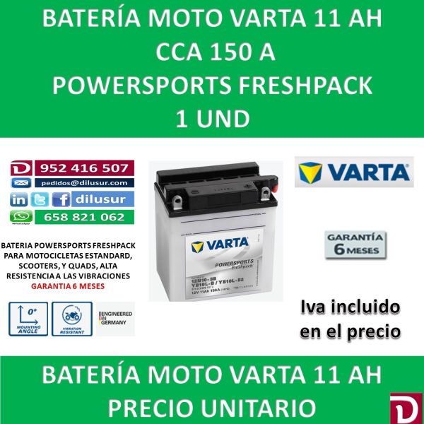 BATERIA MOTO 11 AH YB10L-B2 12N10-3B