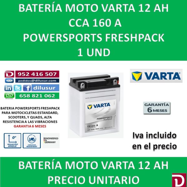 BATERIA MOTO 12 AH YB12A-B