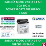 BATERIA MOTO 14 AH 12N14-3A YB14L-A2