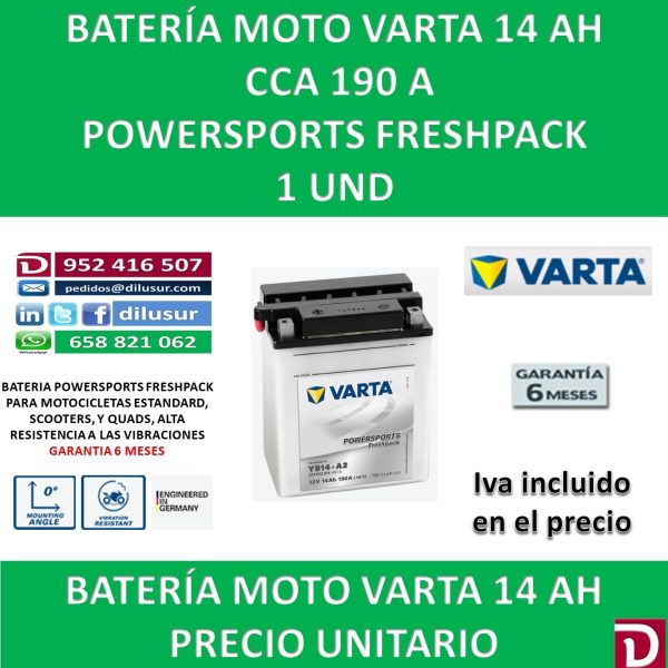 BATERIA MOTO 14 AH YB14-A2