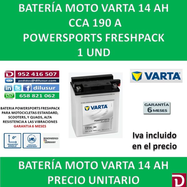 BATERIA MOTO 14 AH YB14L-B2
