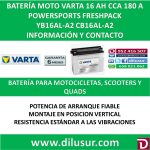 BATERIA MOTO 16 AH YB16AL-A2