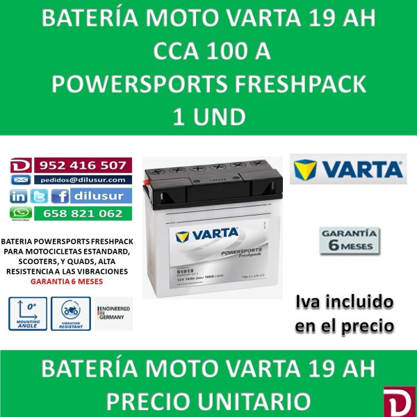 BATERIA MOTO 19 AH 51913