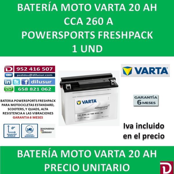 BATERIA MOTO 20 AH Y50-N18L-A