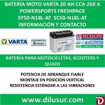 BATERIA MOTO 20 AH SY50-N18L-AT