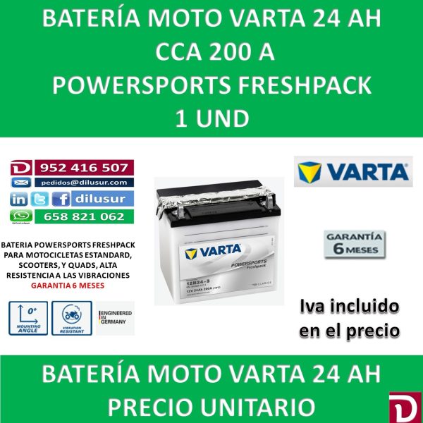 BATERIA MOTO 24 AH 12N24-3