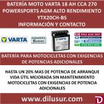 BATERIA MOTO 18 AH YTX20CH-BS