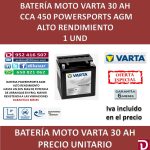 BATERIA MOTO 30 AH YTX30L-BS