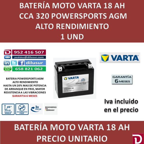 BATERIA MOTO 18 AH YTX20HL-BS