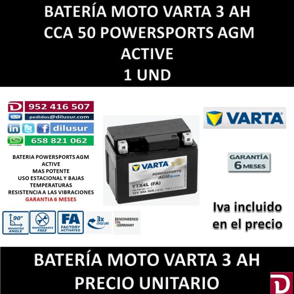 BATERIA MOTO 3 AH YTX4L (FA)