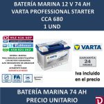 BATERIA MARINA VARTA 74 AH