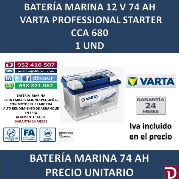 BATERIA MARINA VARTA 74 AH