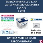 BATERIA MARINA VARTA 52 AH
