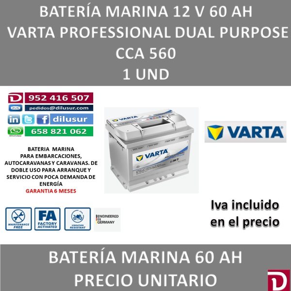 BATERIA MARINA VARTA 60 AH