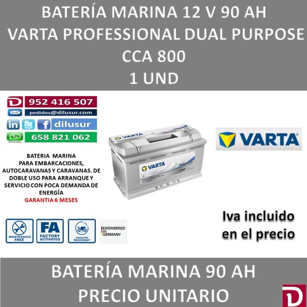 BATERIA MARINA VARTA 90 AH