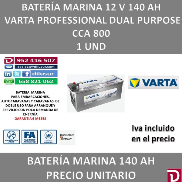 BATERIA MARINA VARTA 140 AH