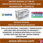BATERIA MARINA VARTA 80 AH
