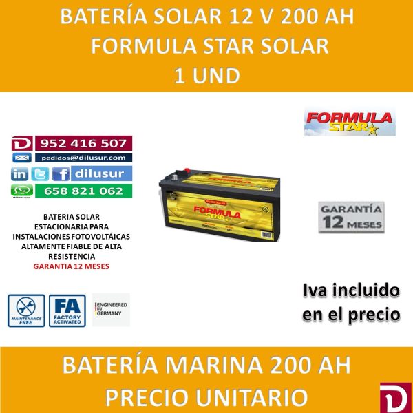 BATERIA SOLAR 200 AH