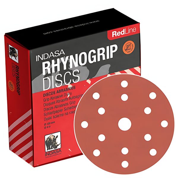 Disco lija velcro 150 MM 15A Red line grano 240 50 und