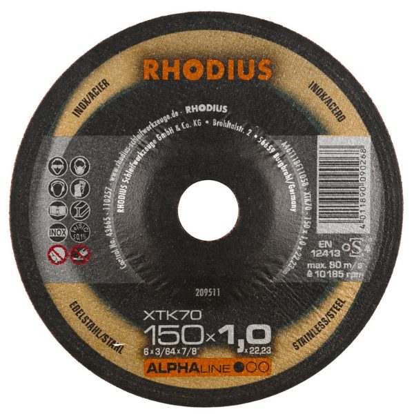 Disco corte inox 150 x 1 mm XTK70 25und