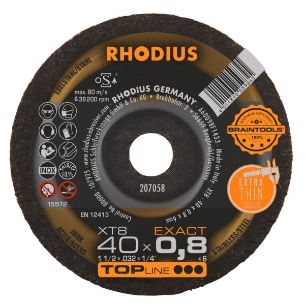 Disco de corte hierro 40 x 08 mm XT8 EXACT 50 und
