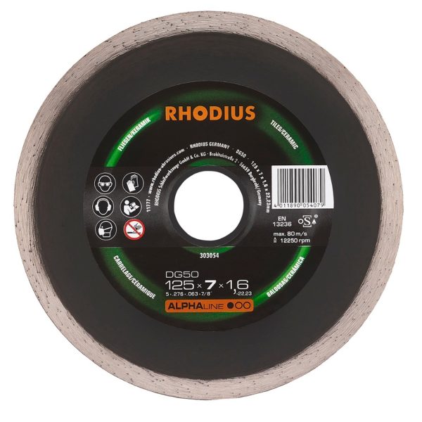 Disco diamante 125 x 7 x 1,6 x 22.23 mm DG50