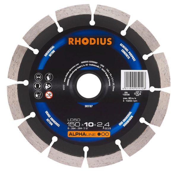 Disco diamante 150 x 10 x 2.4 x 22.23 mm LD50