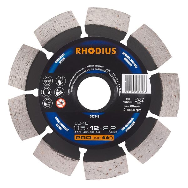 Disco corte diamante 115 x 12 x 2.4 x 22.23 mm LD40