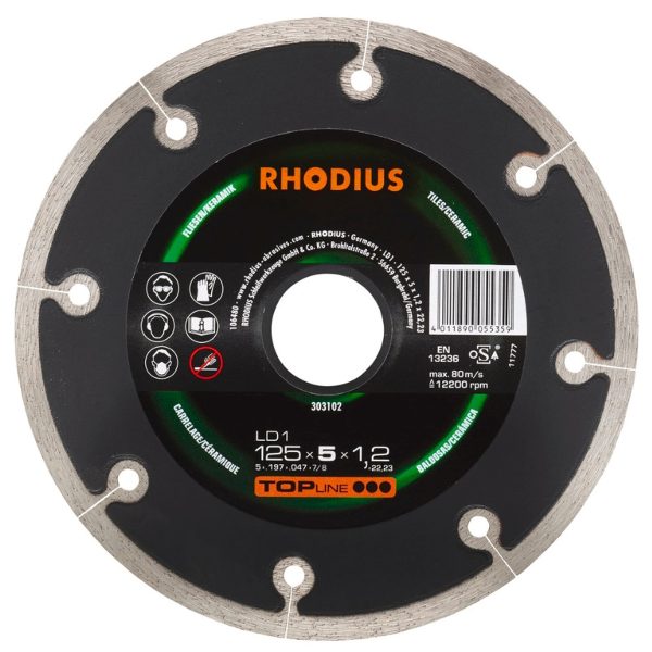 Disco corte diamante 125 x 5 x 1.2 x 22.23 mm LD1