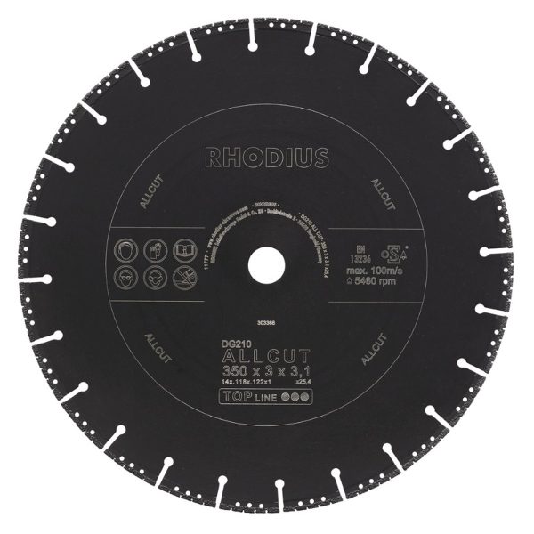 Disco corte diamante 350 x 3 x 3.1 x 25.40 mm DG210