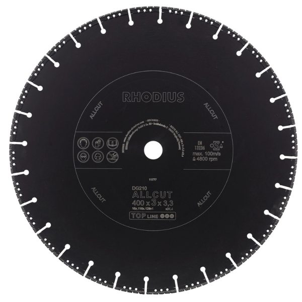 Disco corte diamante 400 x 3 x 3.3 x 25.40 mm DG210