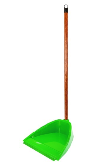 RECOGEDOR ANTIVUELCO VERDE CON PALO