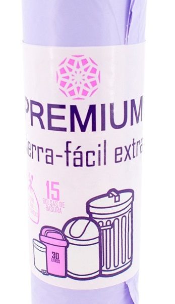 BOLSA BASURA PREMIUM EXTRAFACIL 55 X 60 15 UND