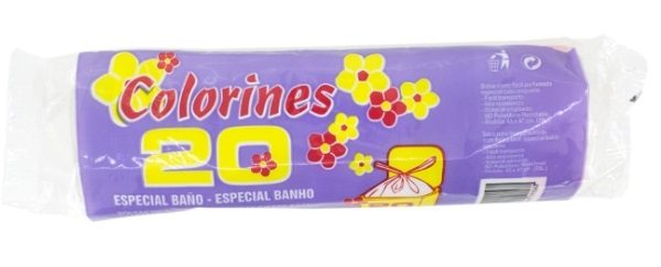 BOLSA BASURA BAÑO 45 X 47 CM 20 L SET 20 UND