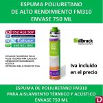ESPUMA POLIURETANO FM310 750 ML (12 UND)