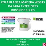 COLA BLANCA MADERA WD015 D4 9,5 KG