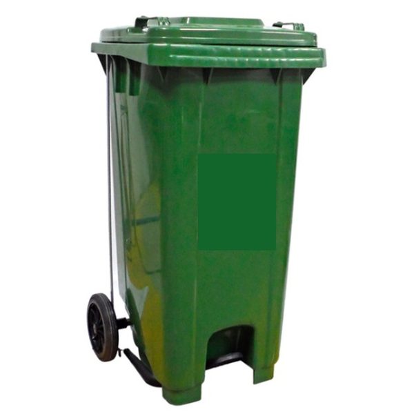 Cubo basura verde con pedal 120 l