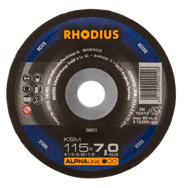 DISCO DESBASTE KSM RHODIUS 115X7X22,23