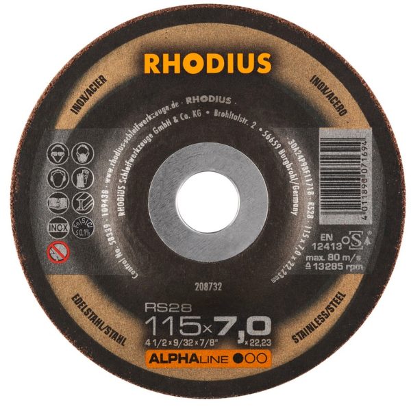 DISCO REPASAR INOX 115 X 7 X 22.23 MM RS28 25 UND