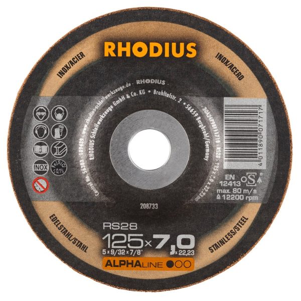 Disco repasar inox 125 X 7 X 22.23 MM Rs28 25 Und