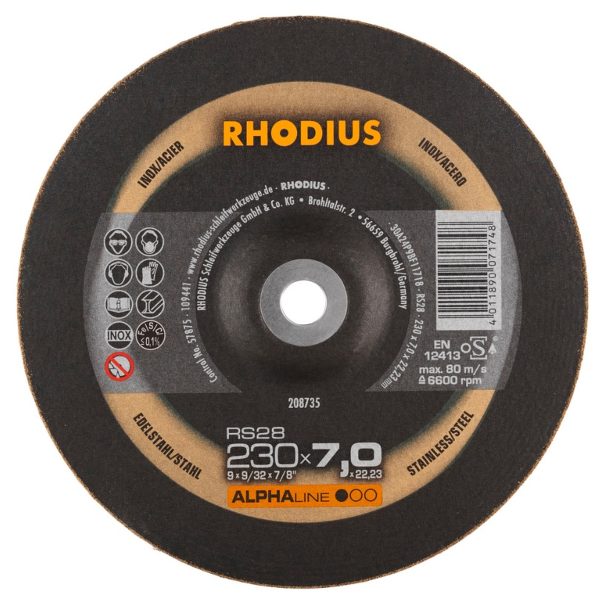 Disco repasar inox 230 X 7 X 22.23 MM Rs28 25 Und